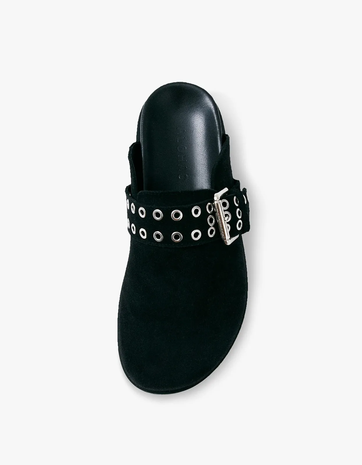 Halia Mules - Black Leather