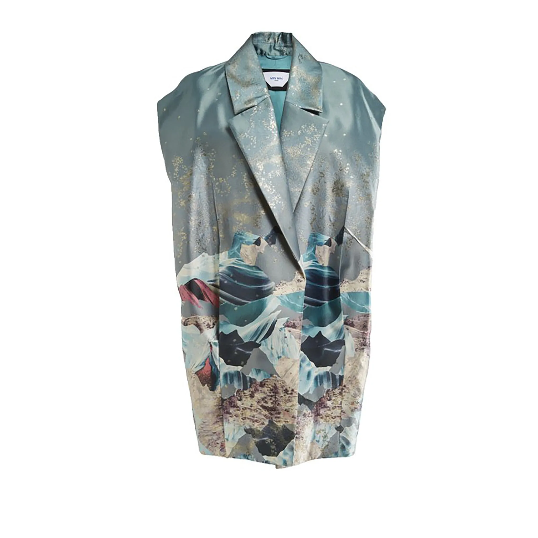 Hanako Kimono Vest - Aqua Green
