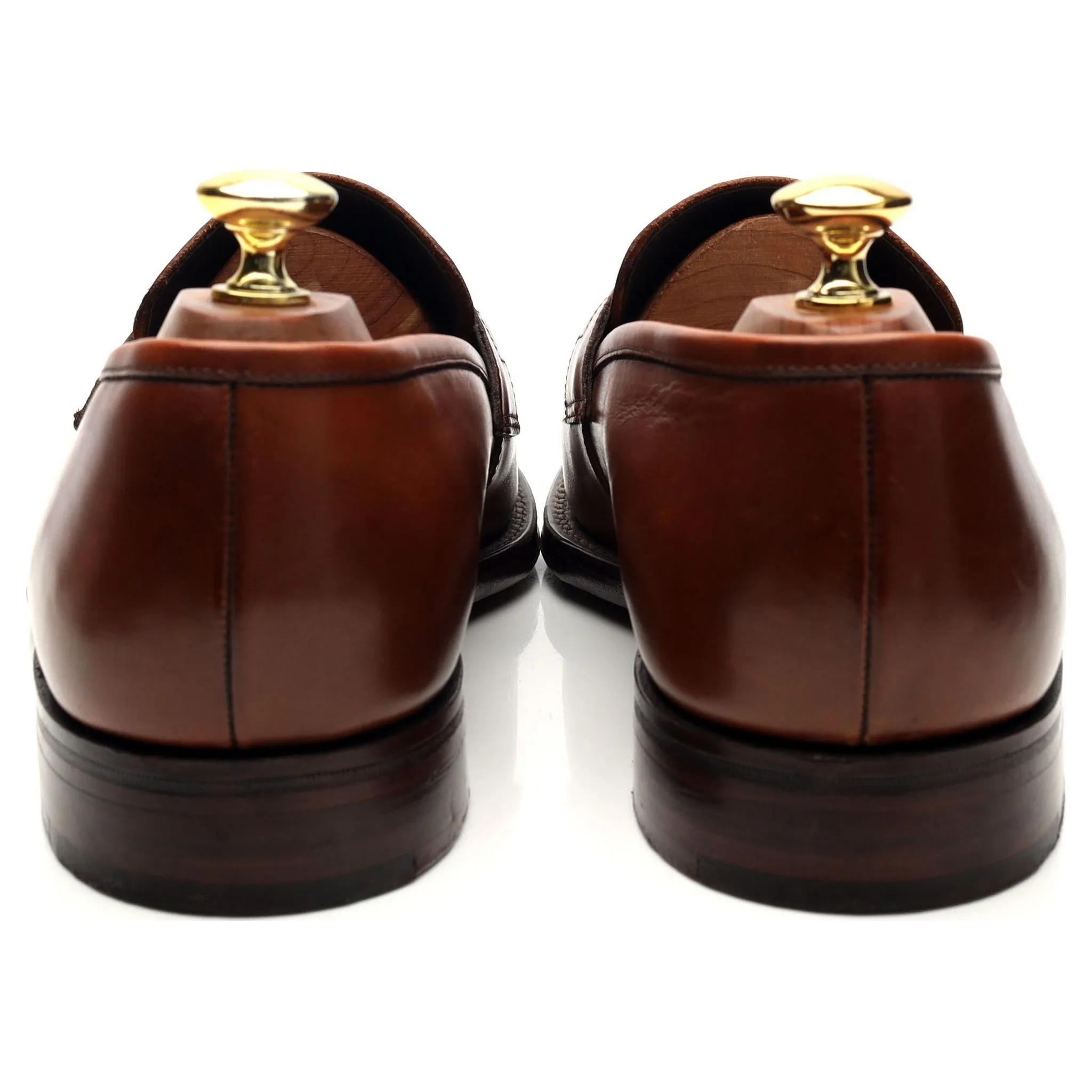 Herring 'Charlton' Brown Leather Loafers UK 8.5 F