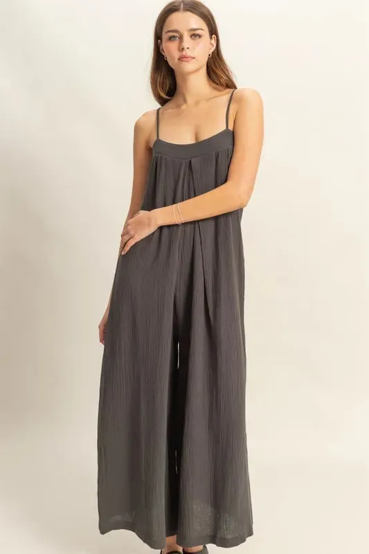 HYFVE Double Gauze Super Flowy Cami Jumpsuit