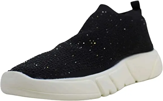 INC International Concepts Womens Kalama Low Top Slip On, Black, Size 8.0