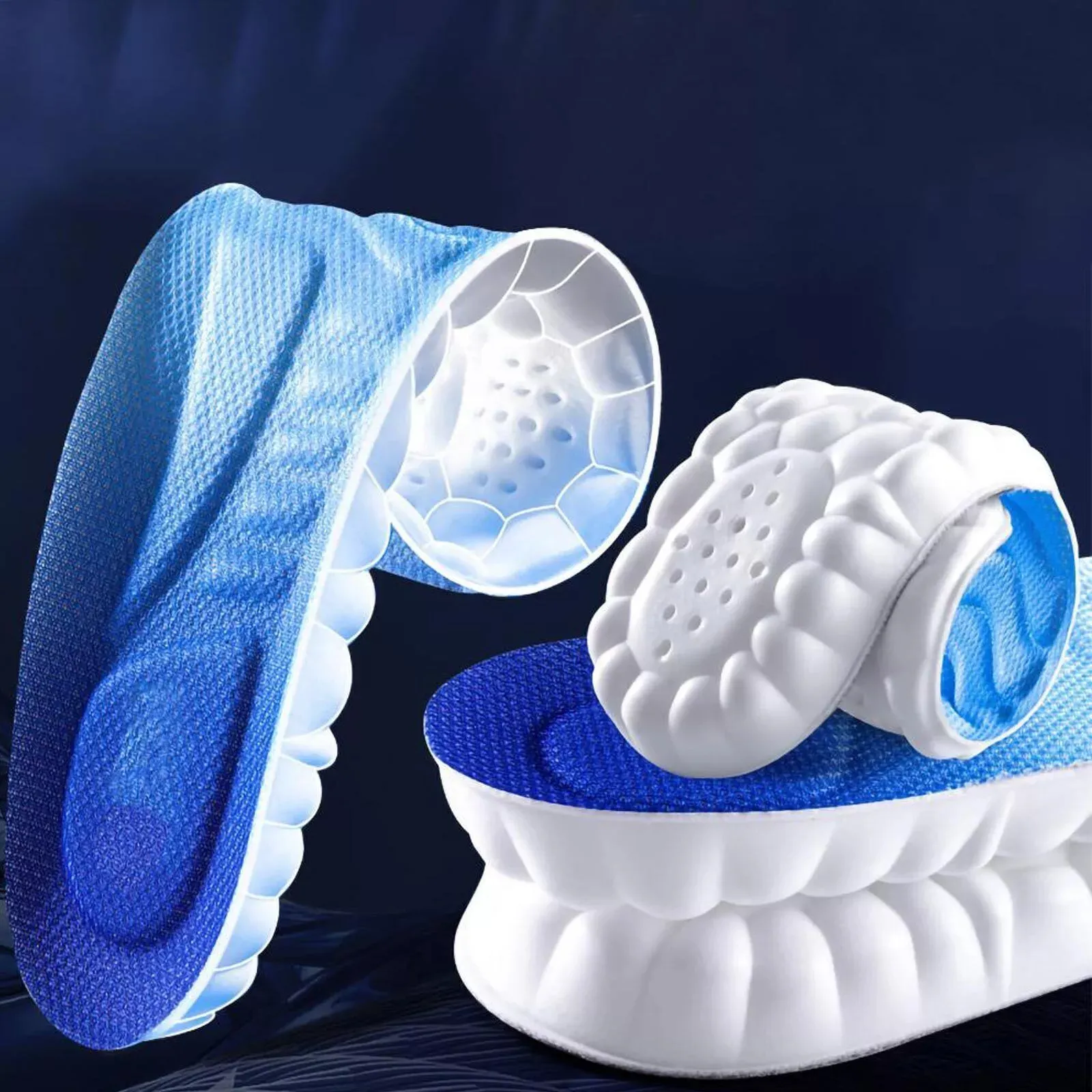 Inner Sole Inserts Breathable Insole Hiking Trainer 45-46 Blue 1 Pair
