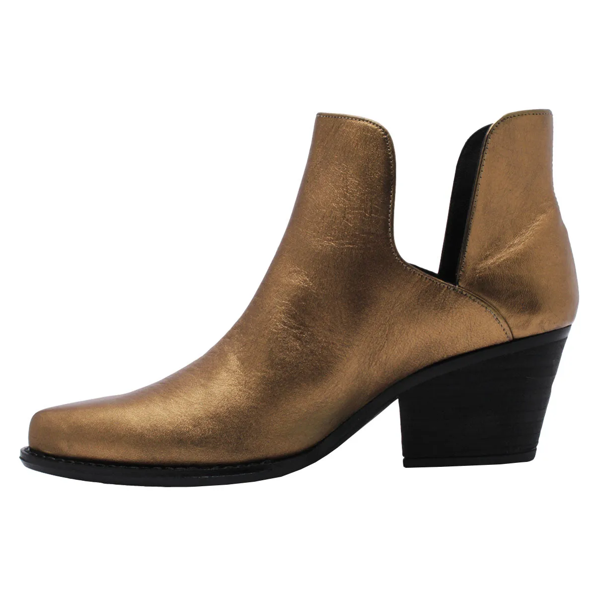 ISSA 60 - Vintage Gold Regina Romero Women's Leather Ankle Boot