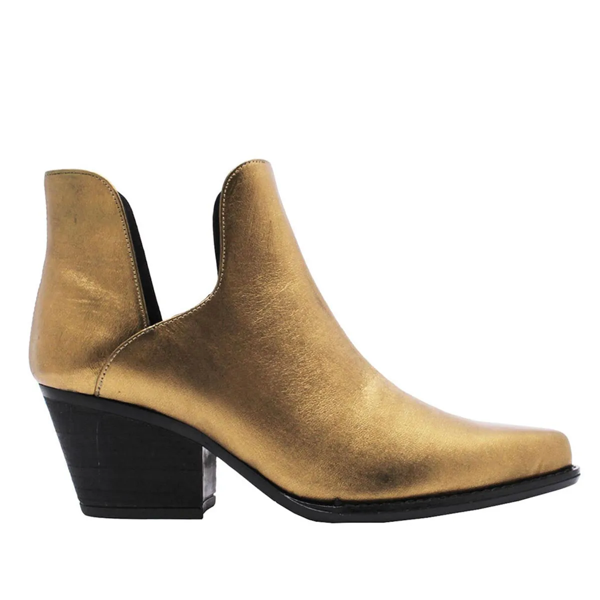 ISSA 60 - Vintage Gold Regina Romero Women's Leather Ankle Boot