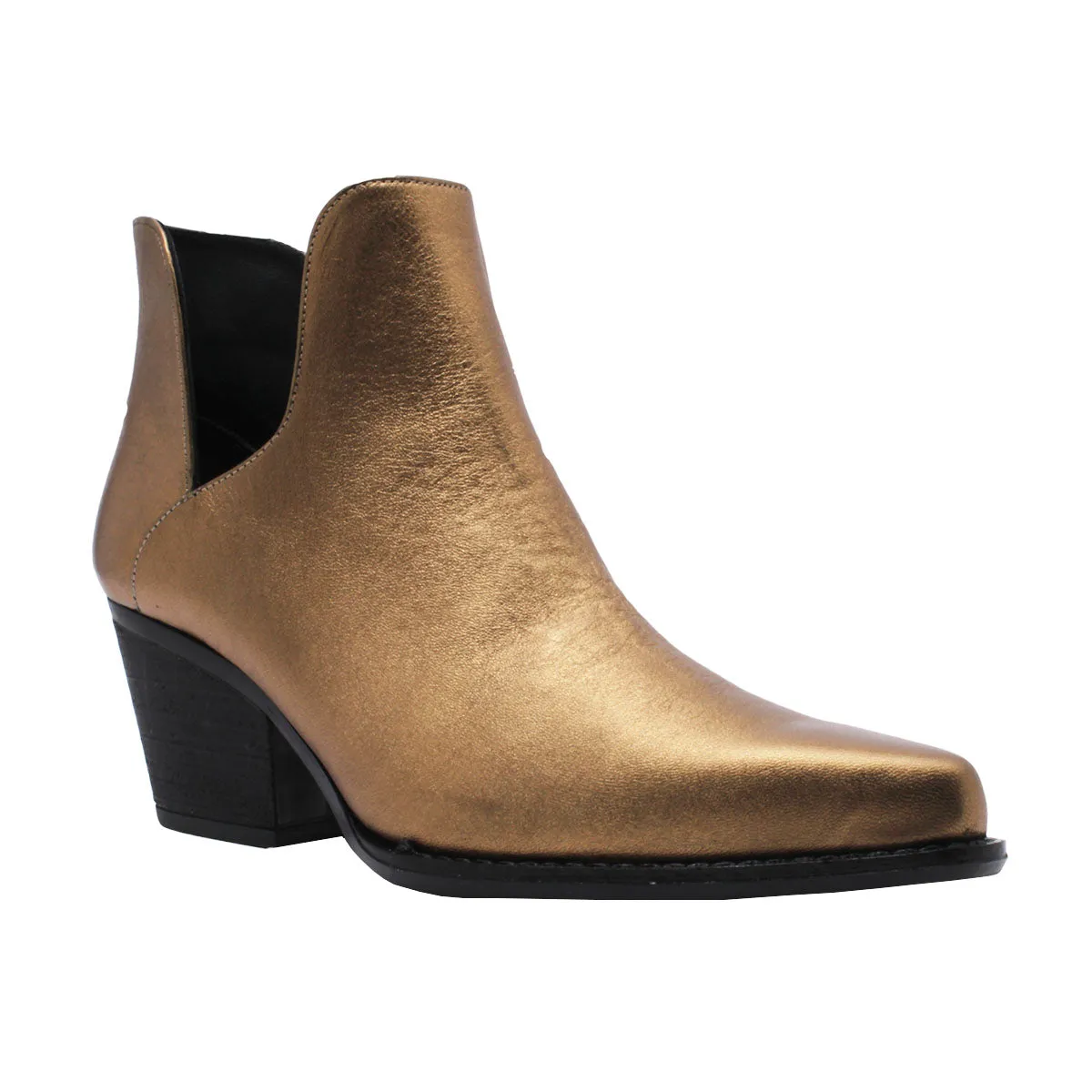 ISSA 60 - Vintage Gold Regina Romero Women's Leather Ankle Boot
