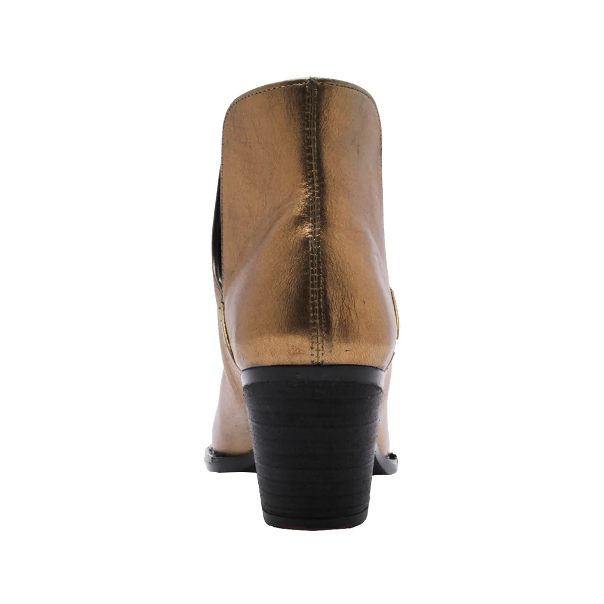 ISSA 60 - Vintage Gold Regina Romero Women's Leather Ankle Boot