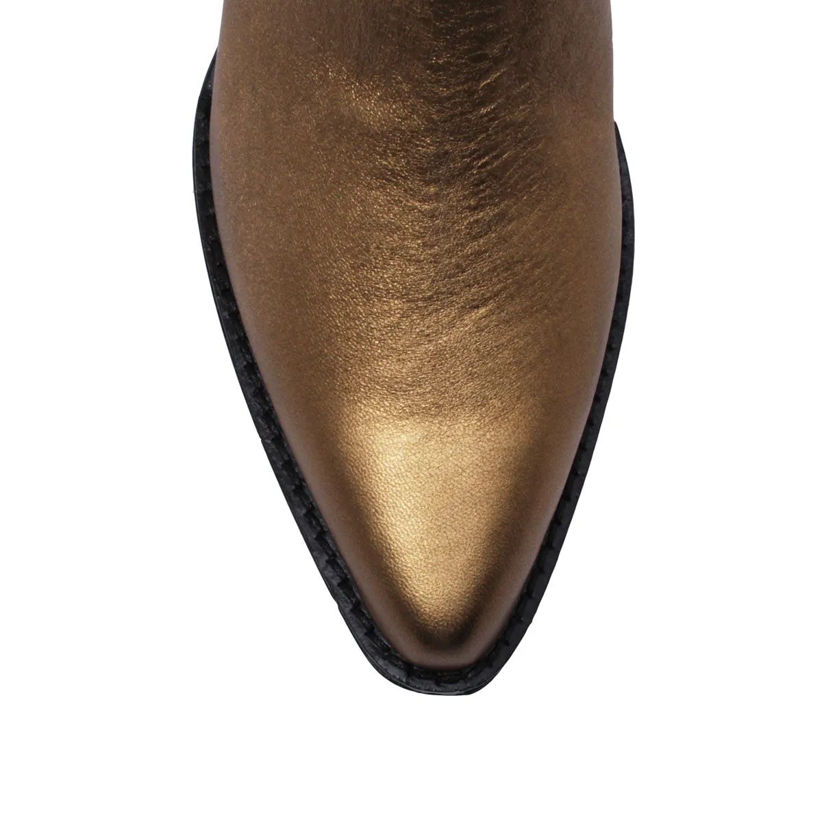 ISSA 60 - Vintage Gold Regina Romero Women's Leather Ankle Boot