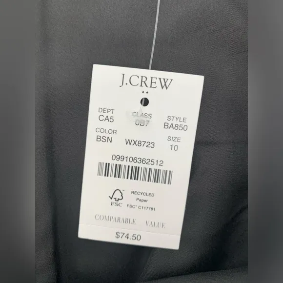 J. Crew Navy Blue and Dark Green A-Line Tartan Skirt Size 10