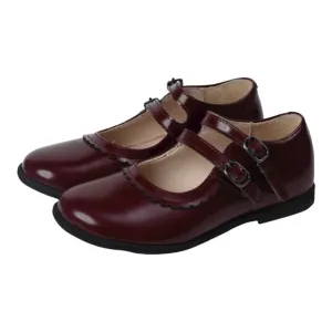 Jacinte - Bordo Polished Leather Strap for Girl by Manuela de Juan