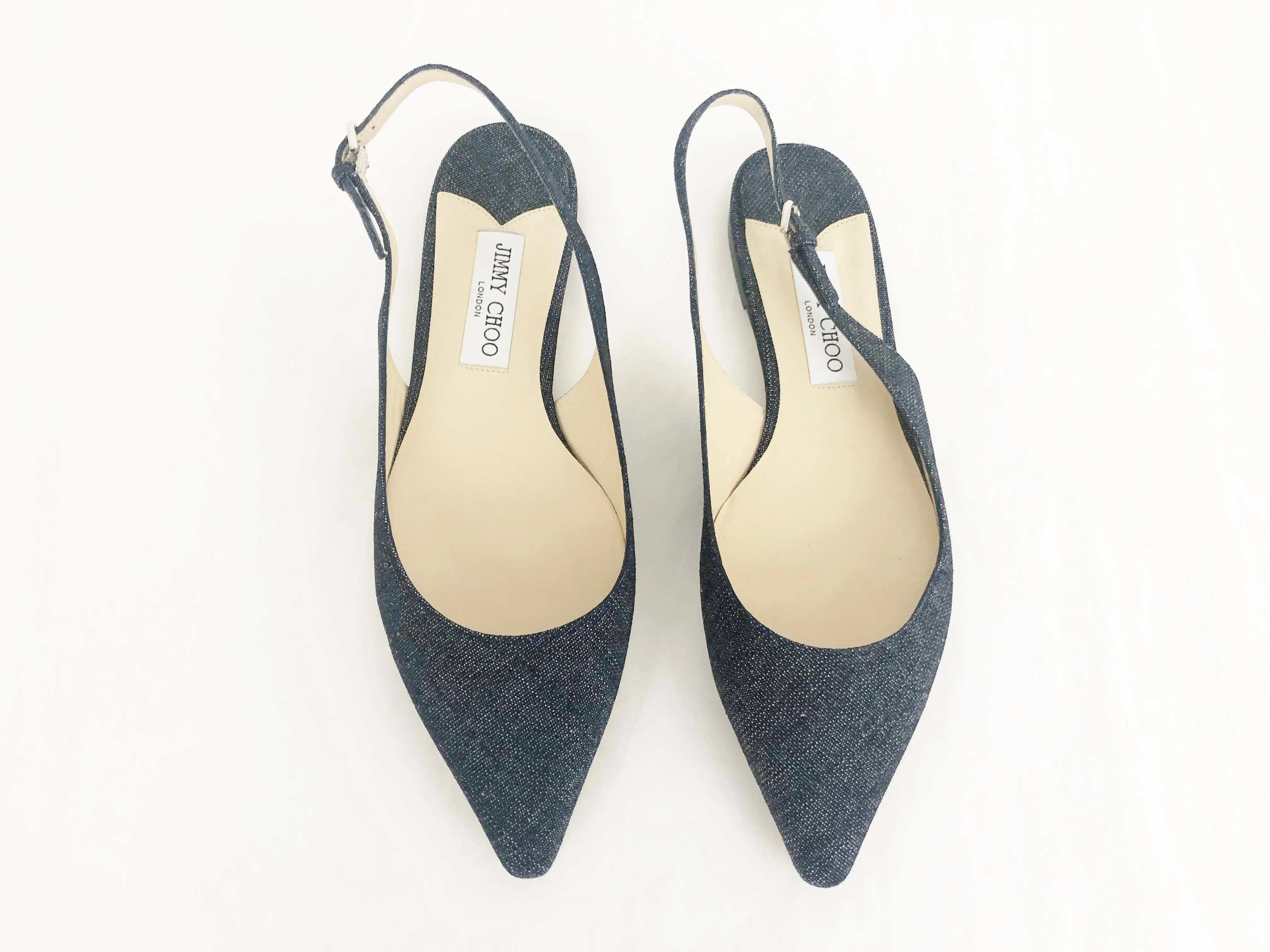 Jimmy Choo Denim Flat Slingback Size 10