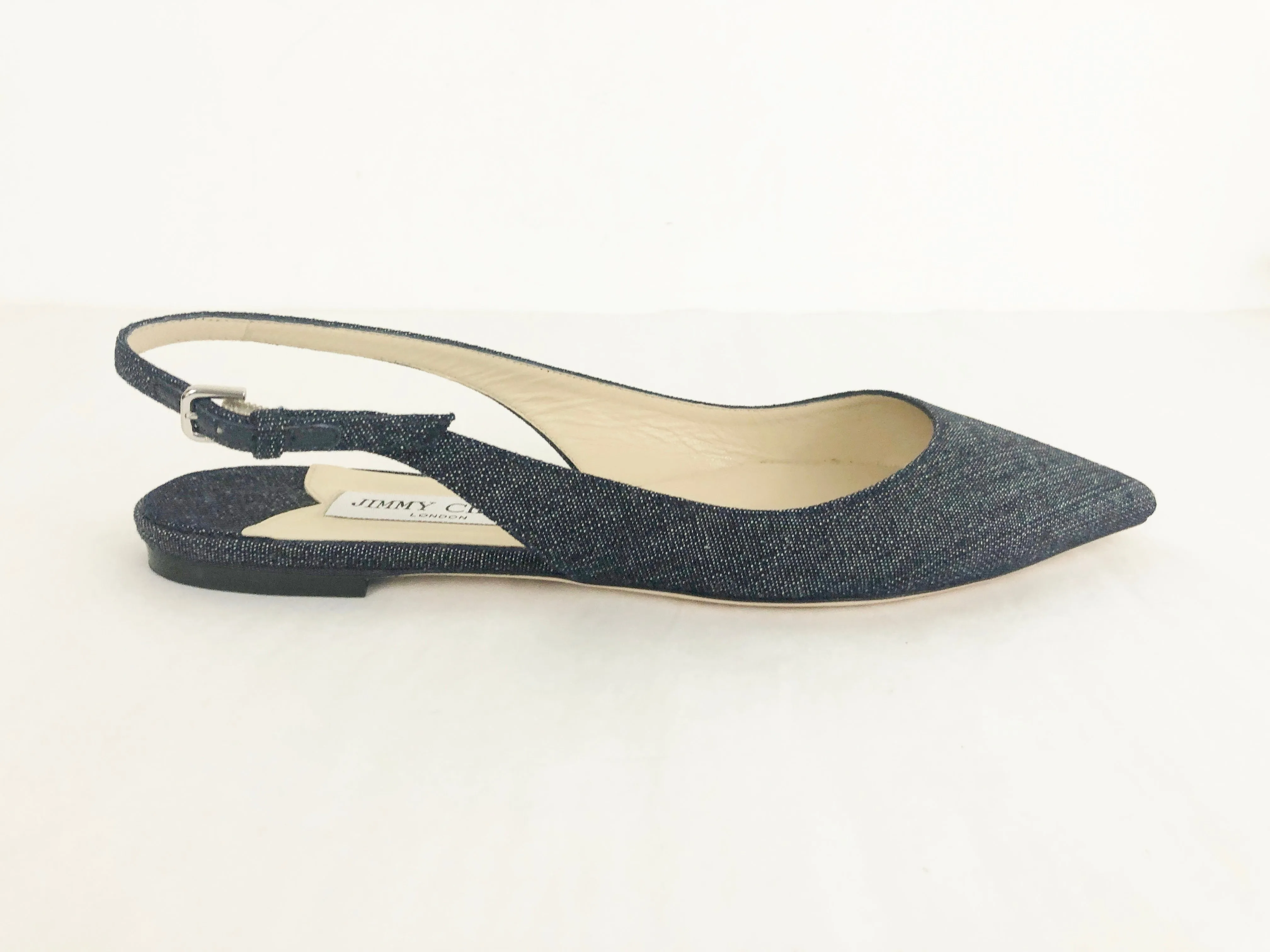 Jimmy Choo Denim Flat Slingback Size 10