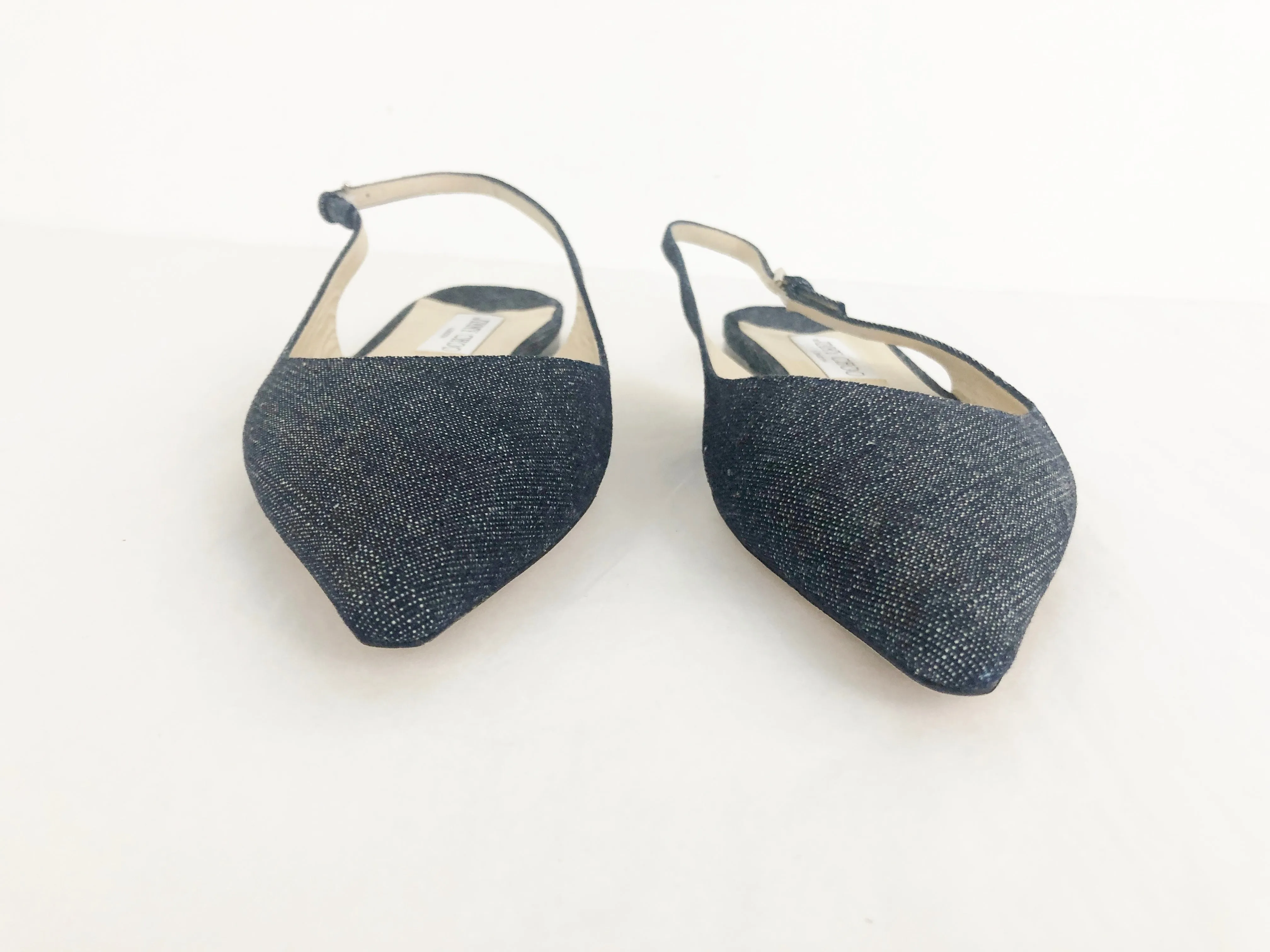 Jimmy Choo Denim Flat Slingback Size 10
