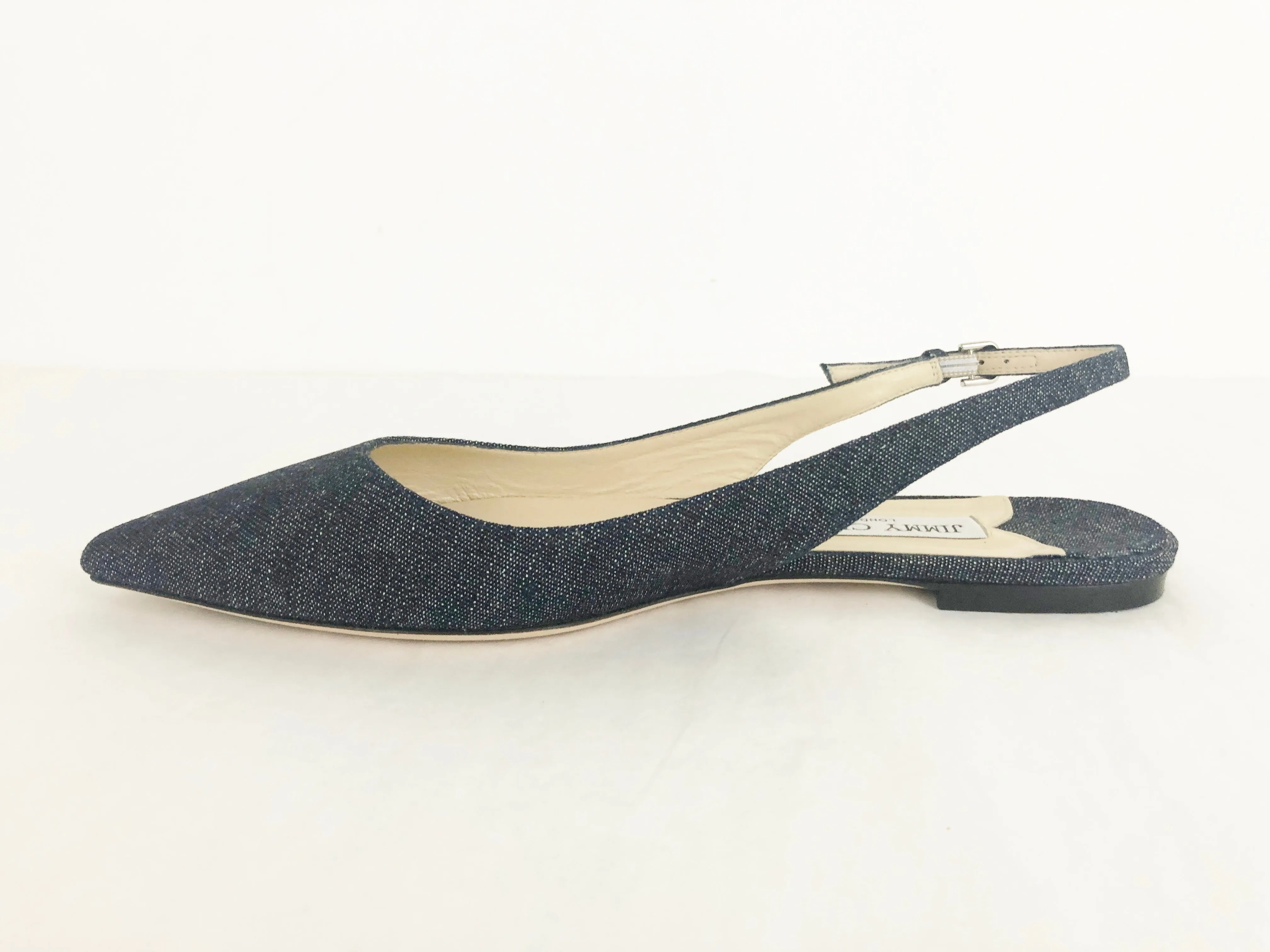 Jimmy Choo Denim Flat Slingback Size 10