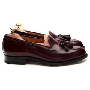 'Keats' Burgundy Leather Tassel Loafers UK 7.5 F