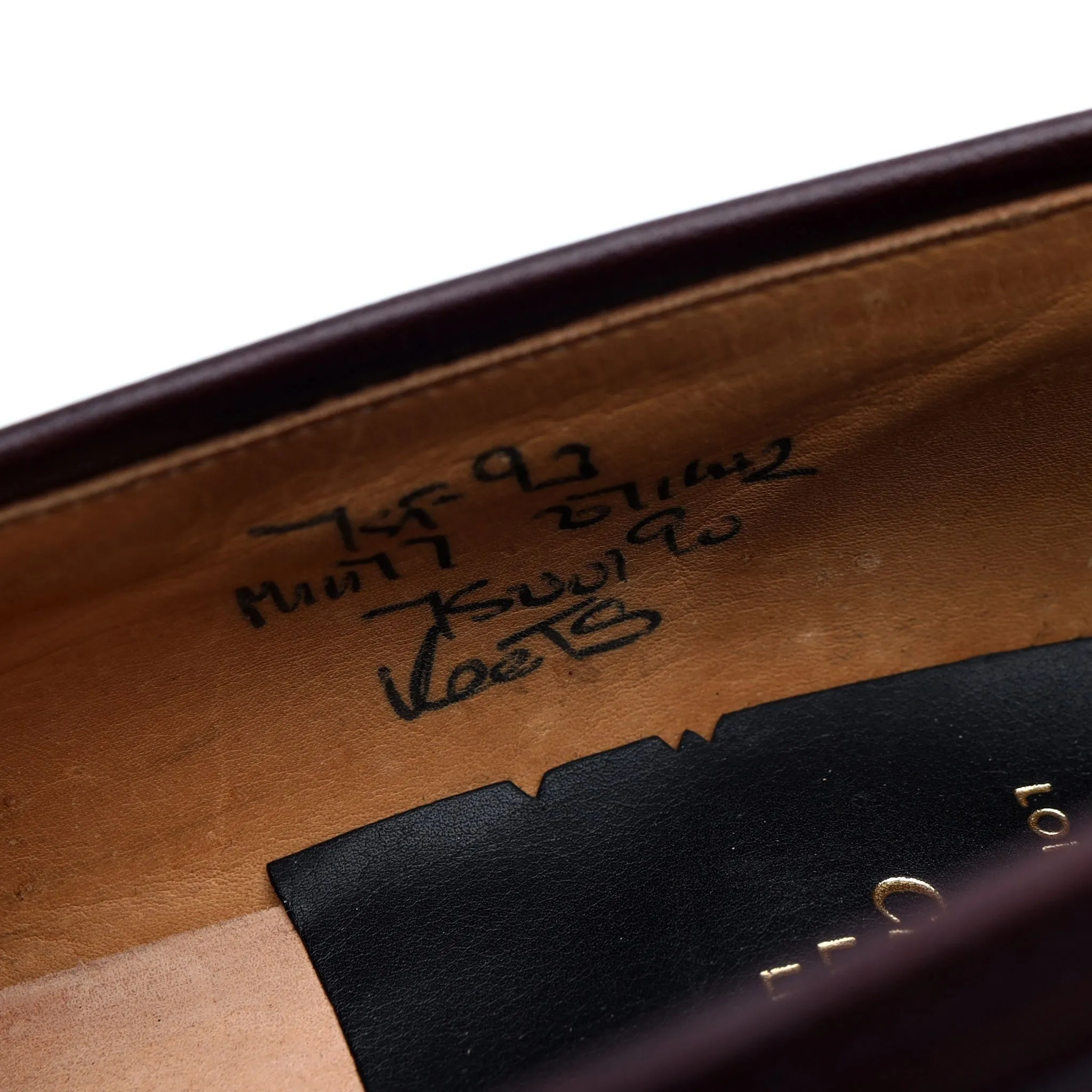 'Keats' Burgundy Leather Tassel Loafers UK 7.5 F