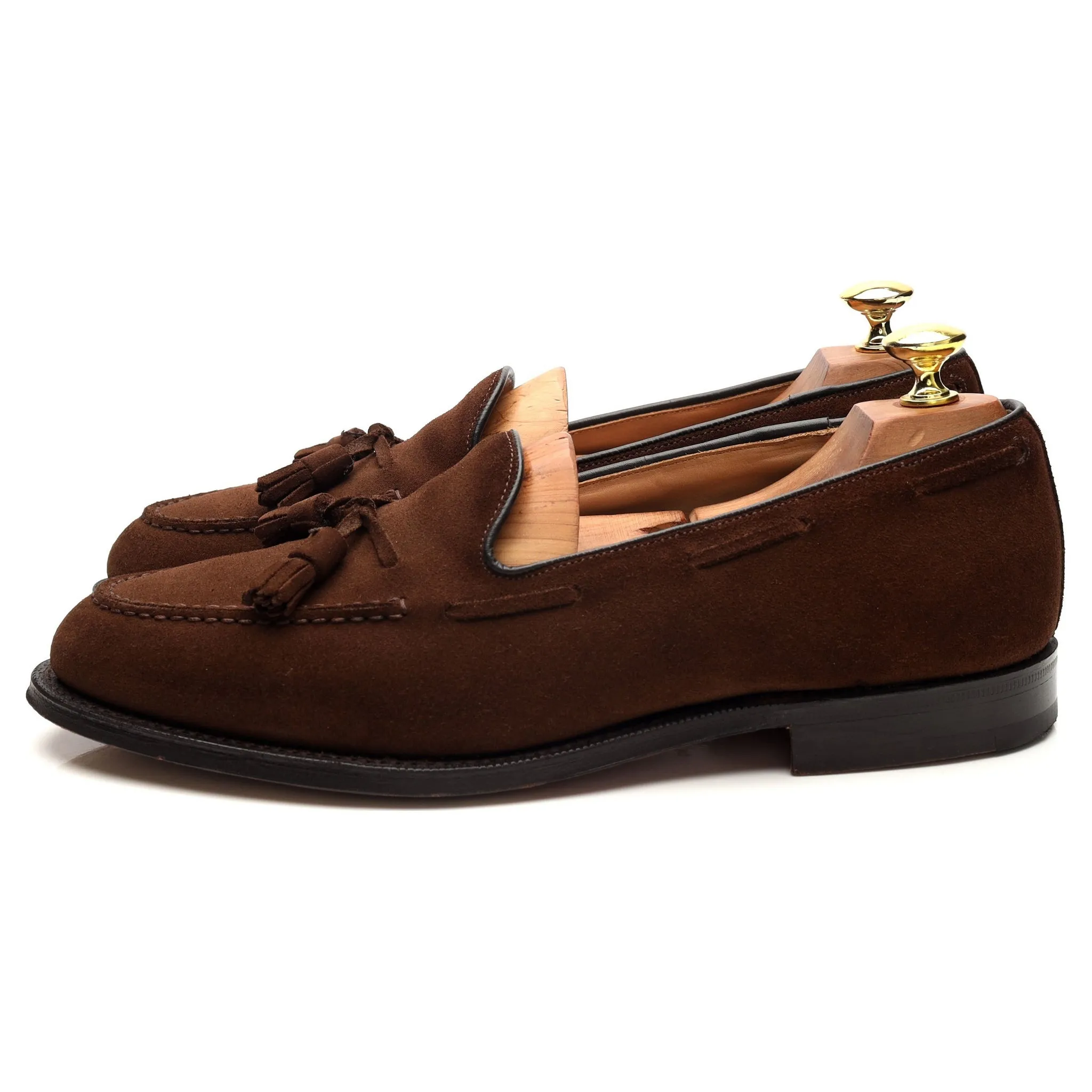 'Keats II' Brown Suede Tassel Loafer UK 8 G