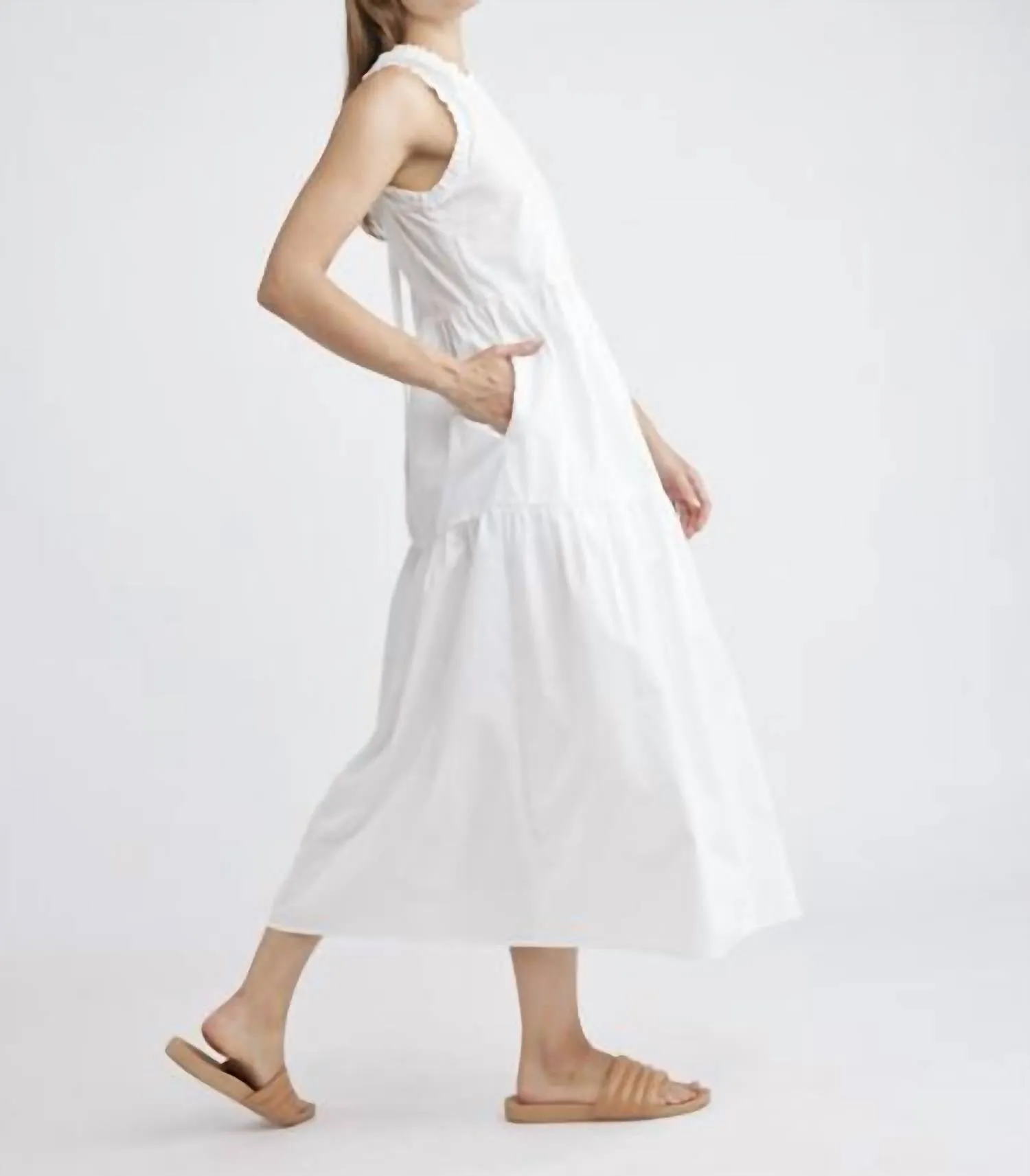 Kiera Maxi Dress In White