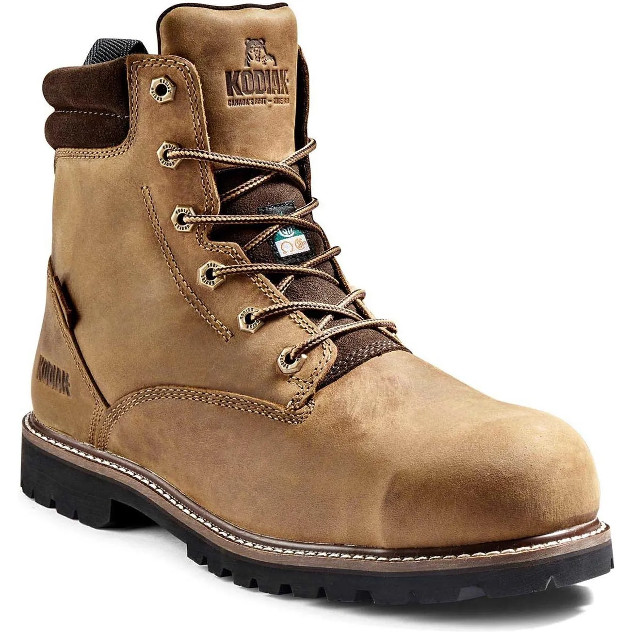 Kodiak Men's Mckinney 6" Composite Toe Waterproof Safety Work Boot -Brown- K4TFBN