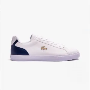 Lacoste LEROND Mens Leather Trainers White/Navy