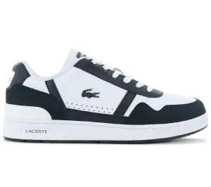 LACOSTE T-Clip Leather - Herren Sneakers Schuhe Leder Weiß-Schwarz 747SMA0073147
