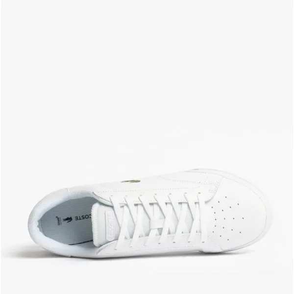 Lacoste TWIN SERVE 0721 2 Mens Leather Trainers White
