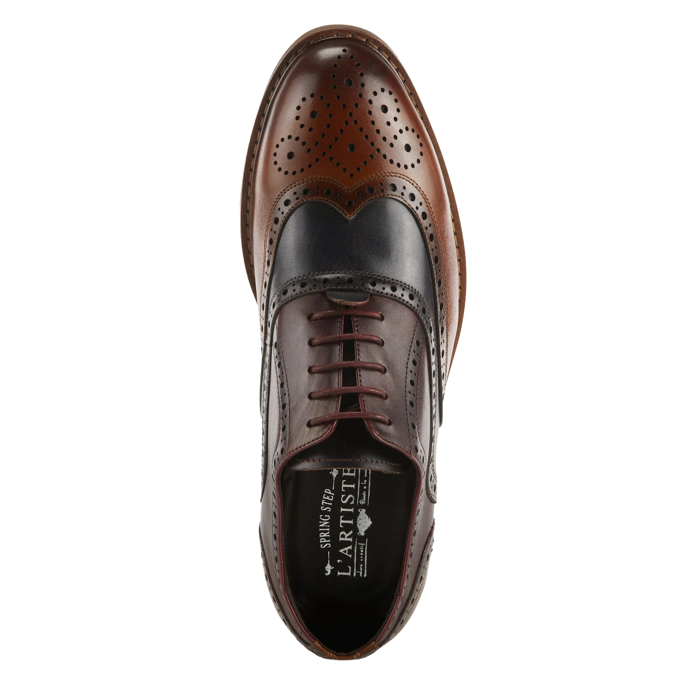 L'Artiste Niko Bordeaux Wingtip Dress Shoes