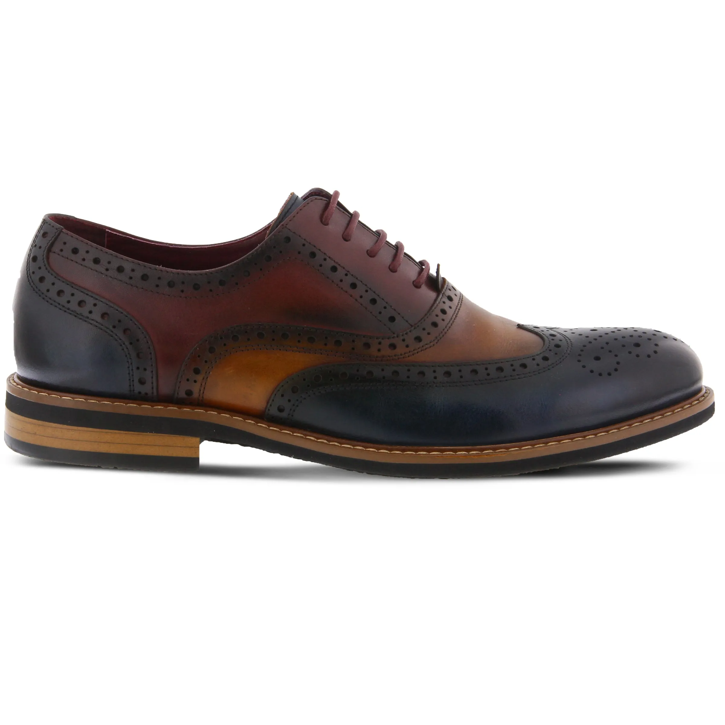 L'Artiste Niko Brown Wingtip Dress Shoes
