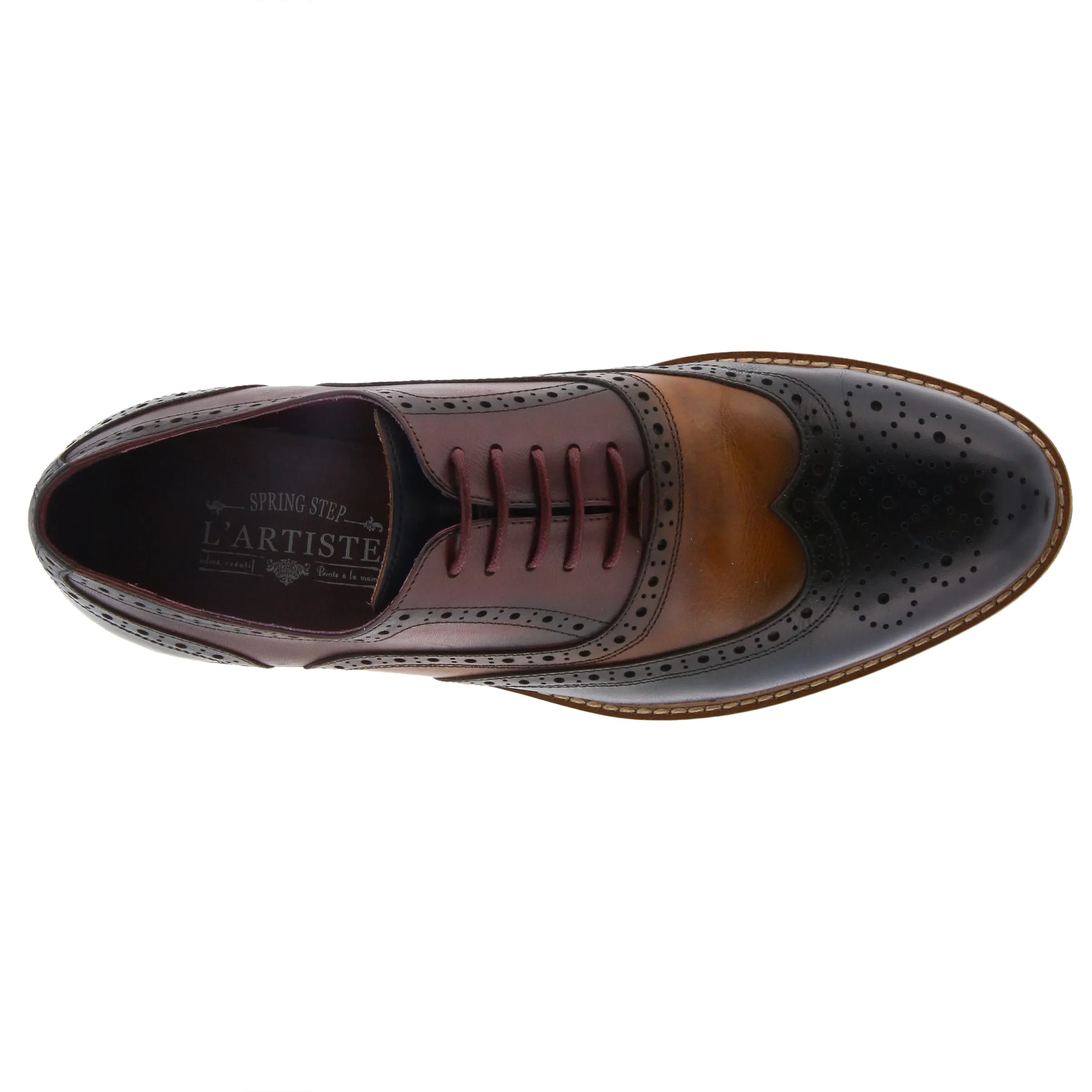 L'Artiste Niko Brown Wingtip Dress Shoes