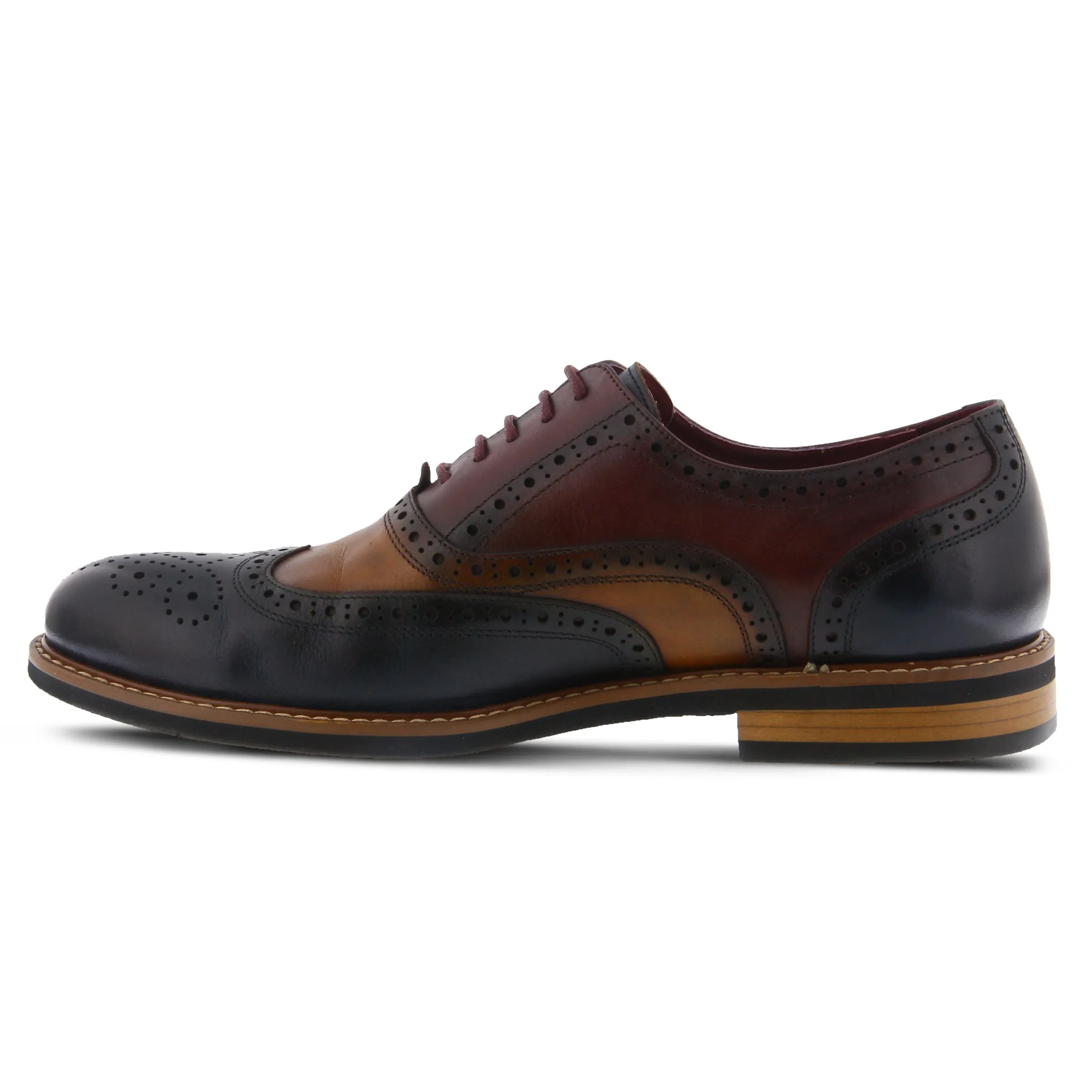 L'Artiste Niko Brown Wingtip Dress Shoes