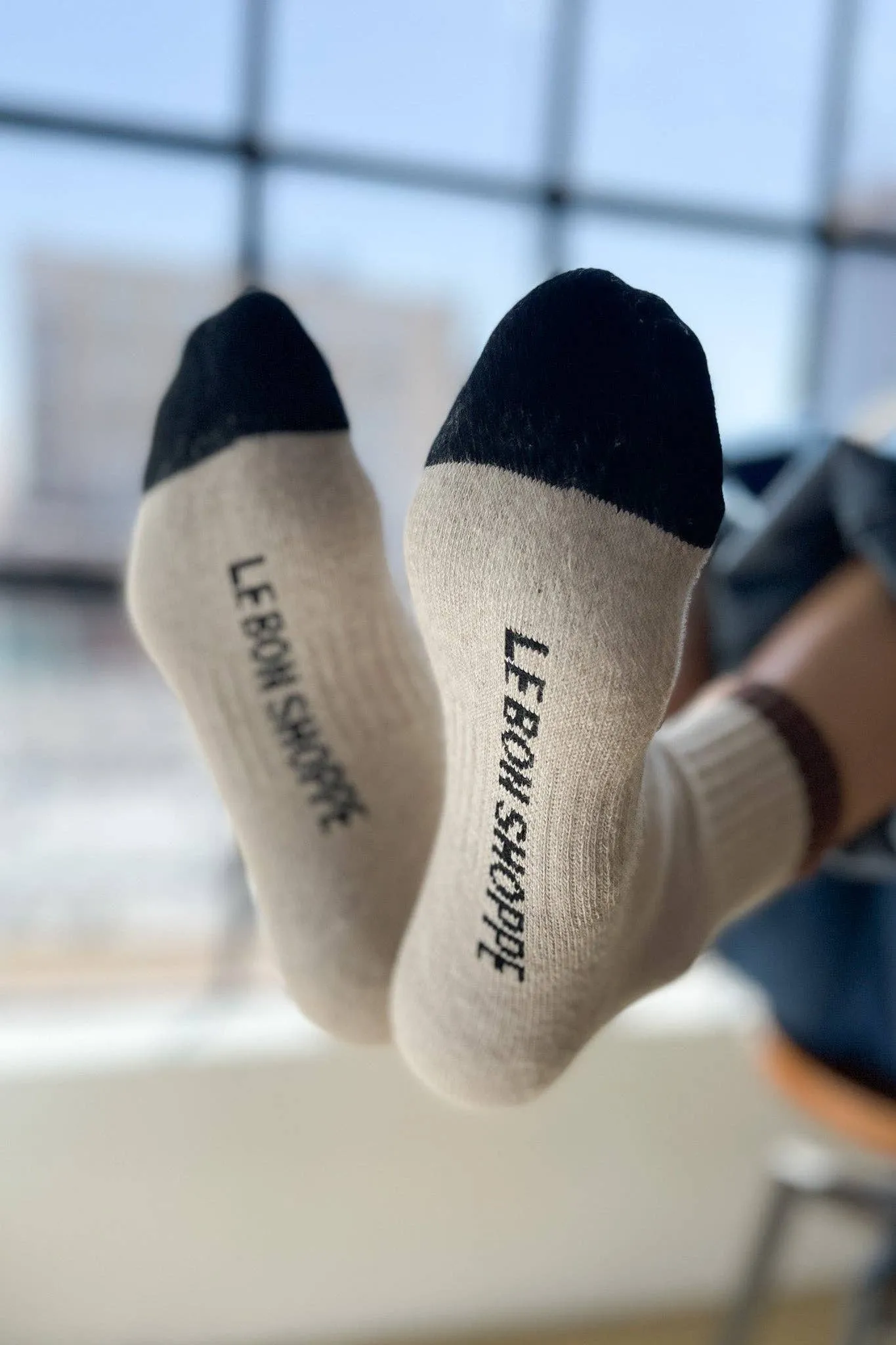 Le Bon Shoppe Black Coffee Colour Block Girlfriend Socks