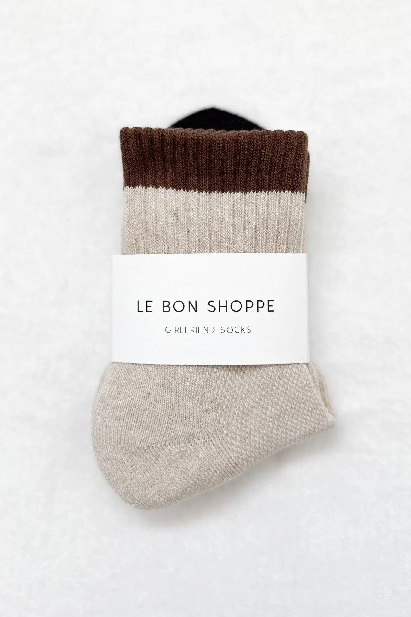 Le Bon Shoppe Black Coffee Colour Block Girlfriend Socks