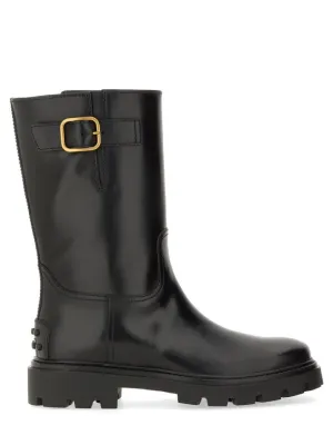 Leather Biker Boot