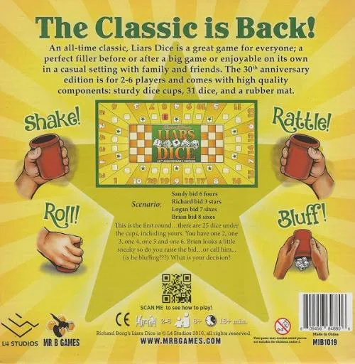 Liar's Dice 30th Anniversary Edition