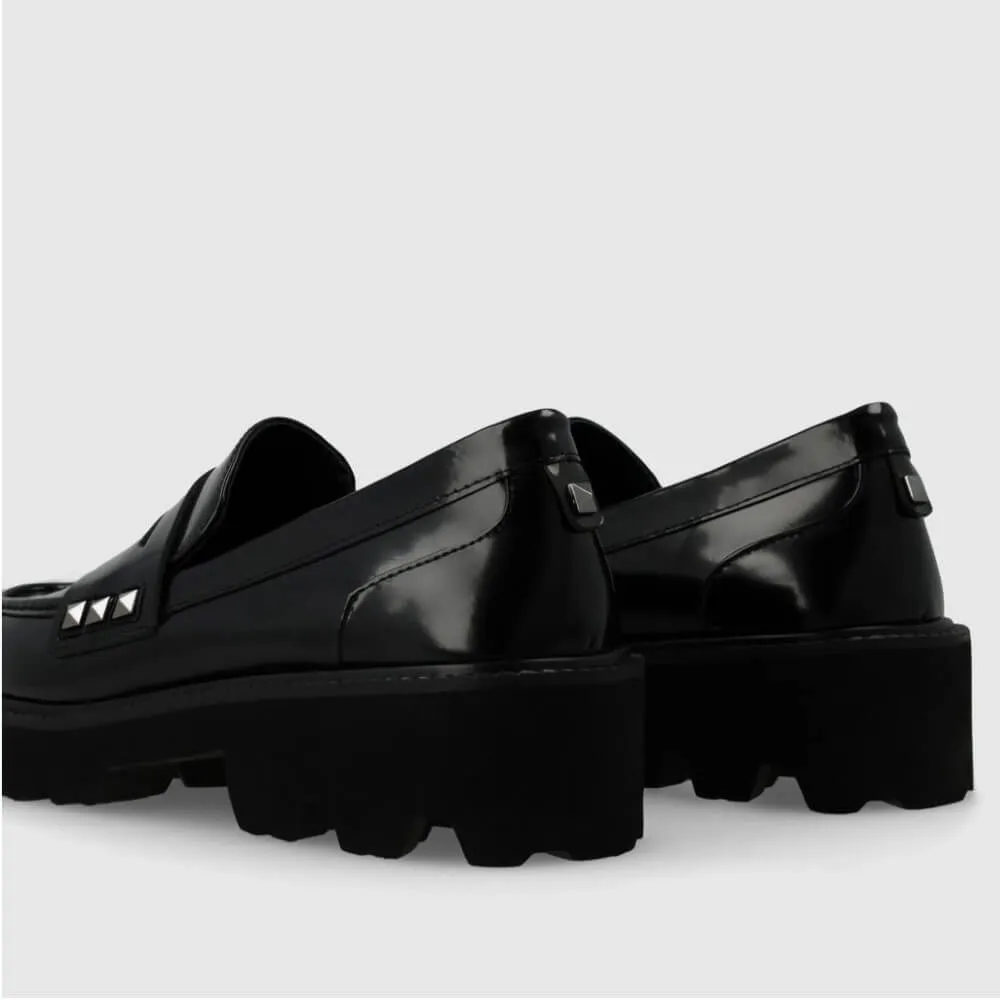 Lodi CE5142 Leather Loafer-BLACK