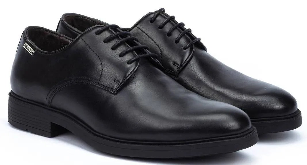 'LORCA' men's dressed ergonomic lace-up shoe - Black