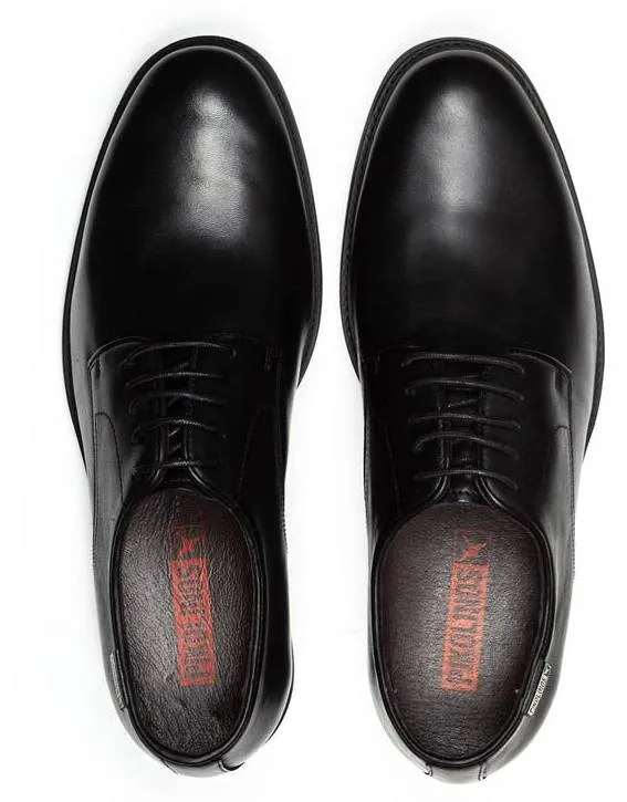 'LORCA' men's dressed ergonomic lace-up shoe - Black