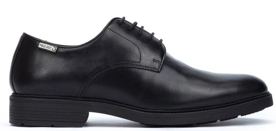 'LORCA' men's dressed ergonomic lace-up shoe - Black