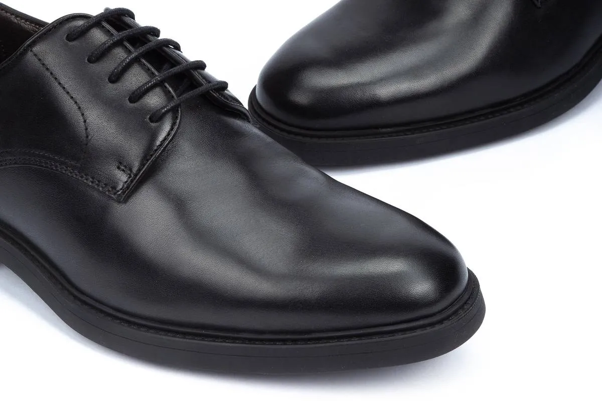 'LORCA' men's dressed ergonomic lace-up shoe - Black