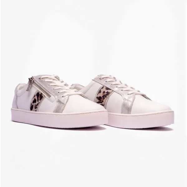 Lotus SAHARA Womens Casual Trainers White/Leopard