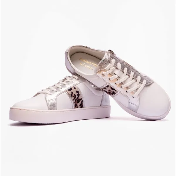 Lotus SAHARA Womens Casual Trainers White/Leopard