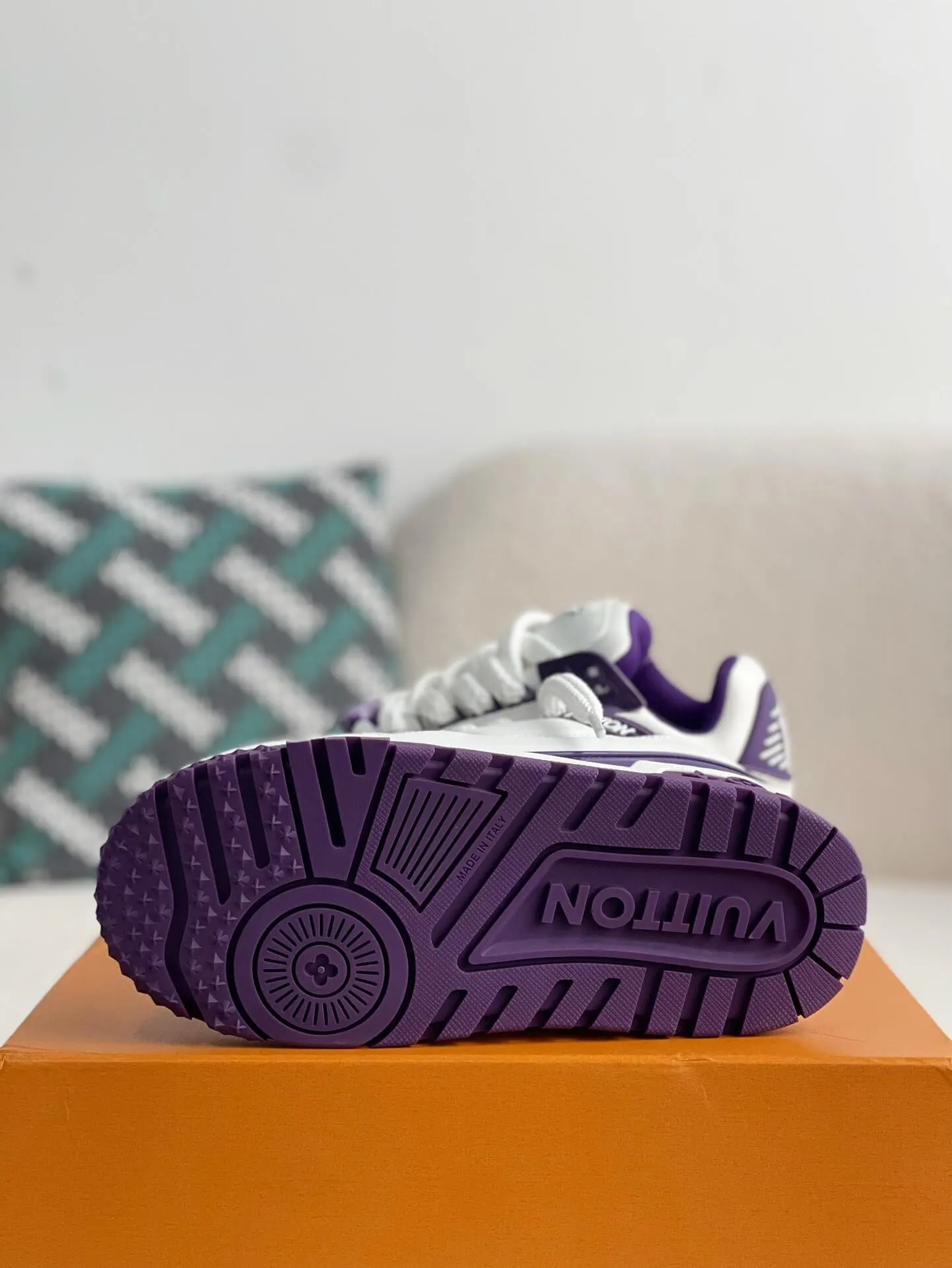 Louis Vuitton LV Trainer White Purple Maxi Sneaker