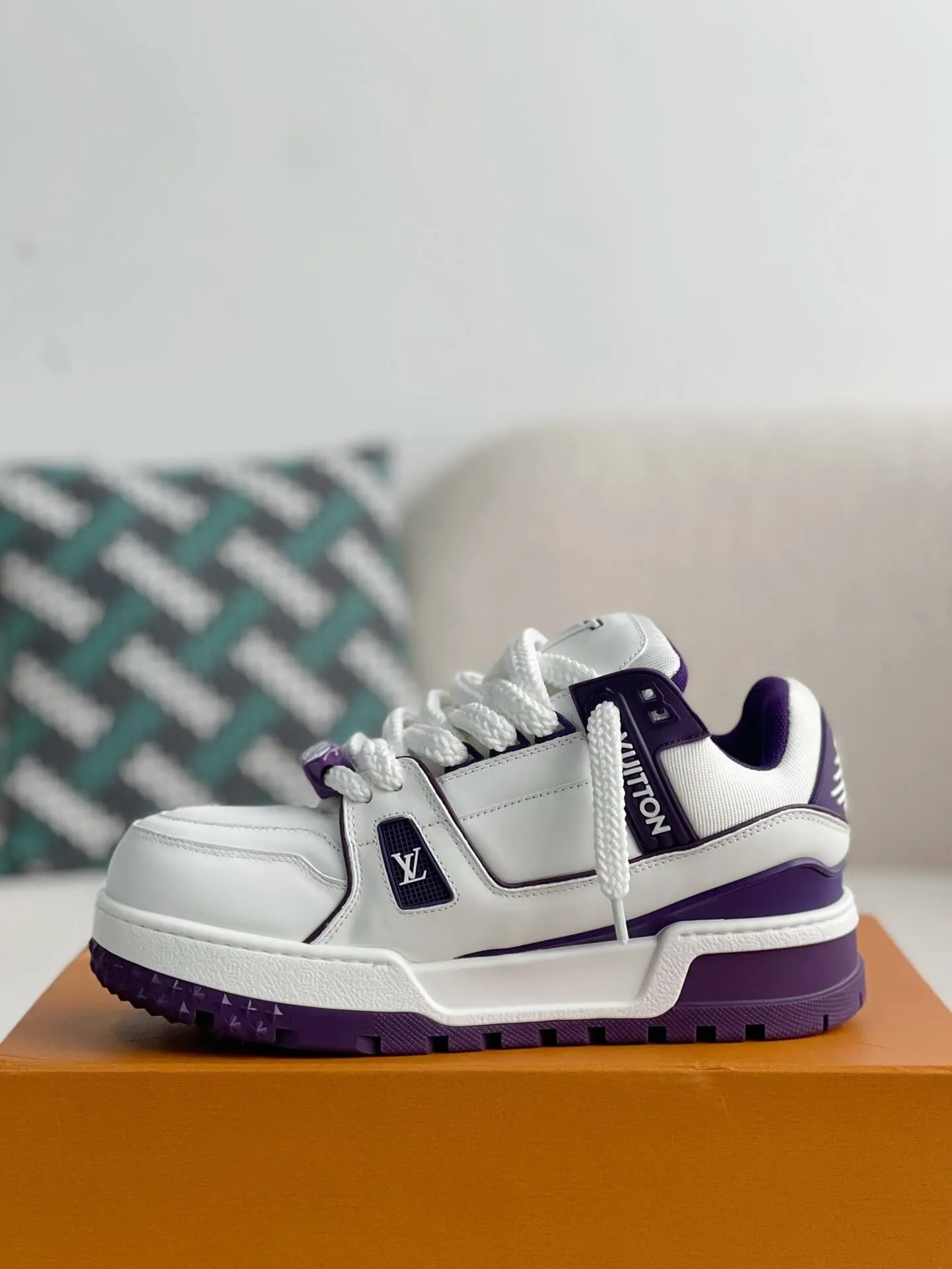 Louis Vuitton LV Trainer White Purple Maxi Sneaker