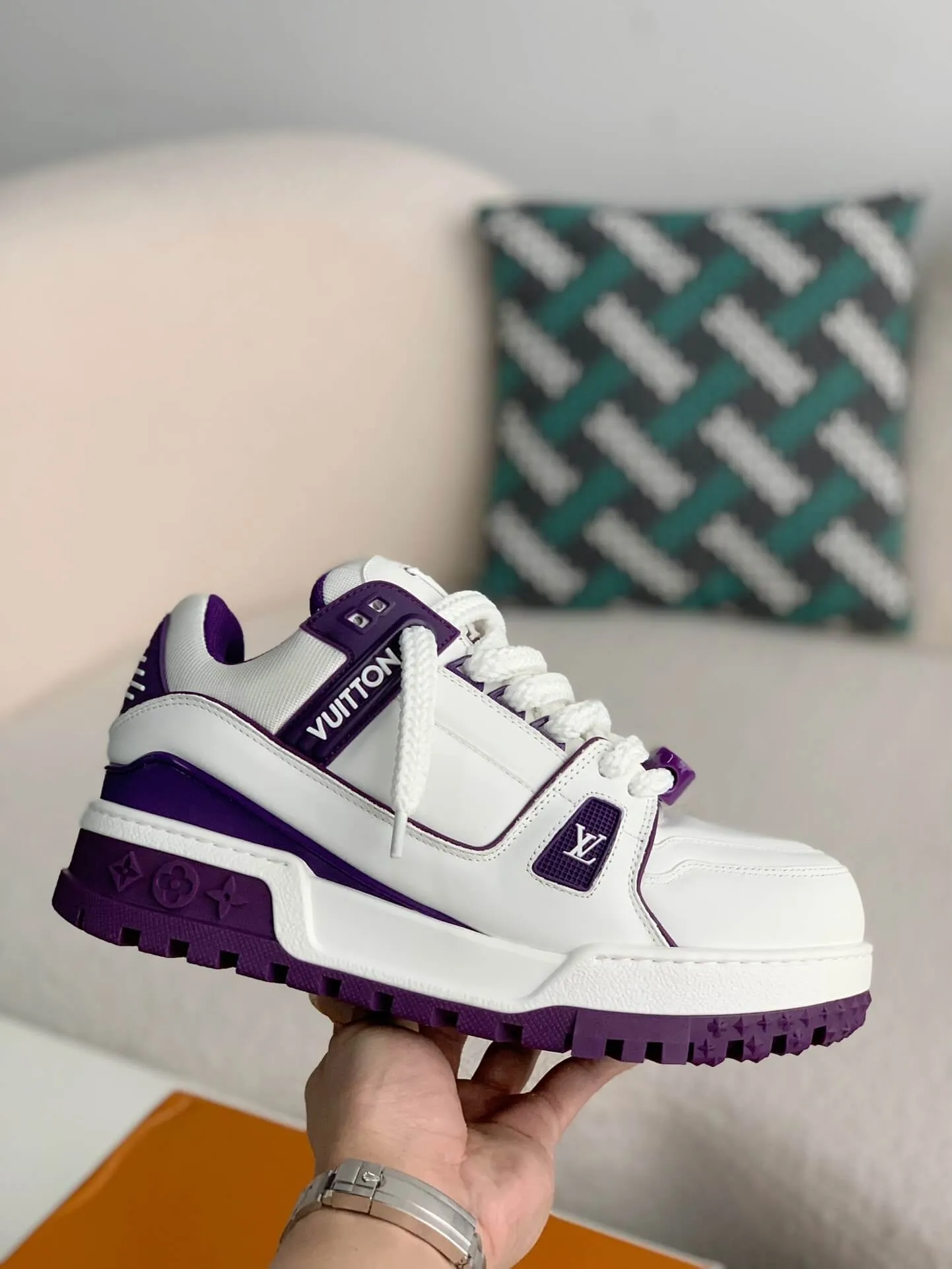 Louis Vuitton LV Trainer White Purple Maxi Sneaker