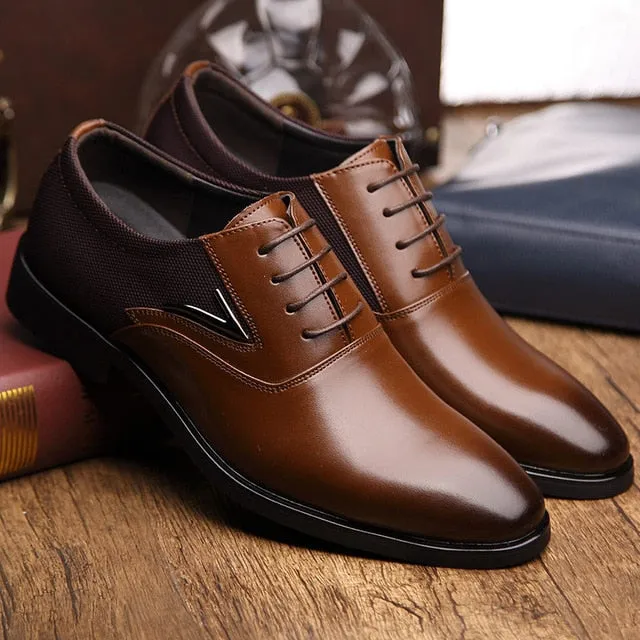 Luxury Brand Men England Trend Leather Shoes