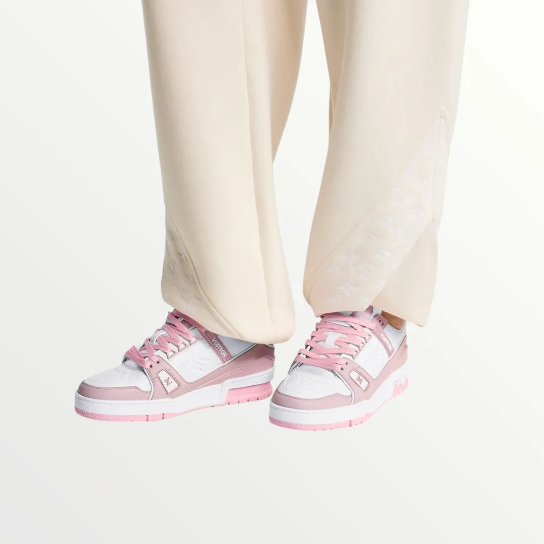 lv trainer rose sneaker