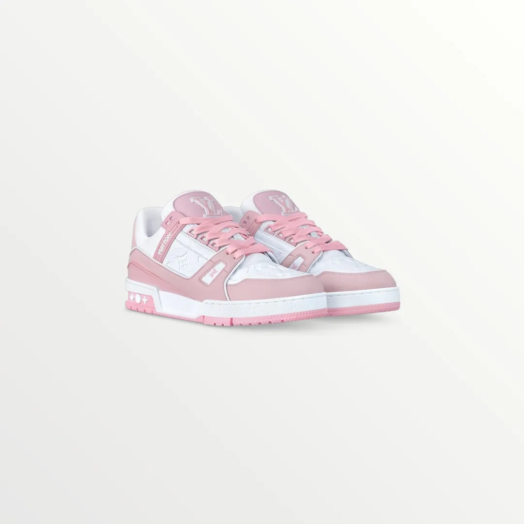 lv trainer rose sneaker