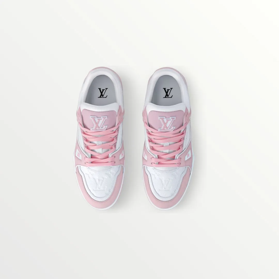 lv trainer rose sneaker
