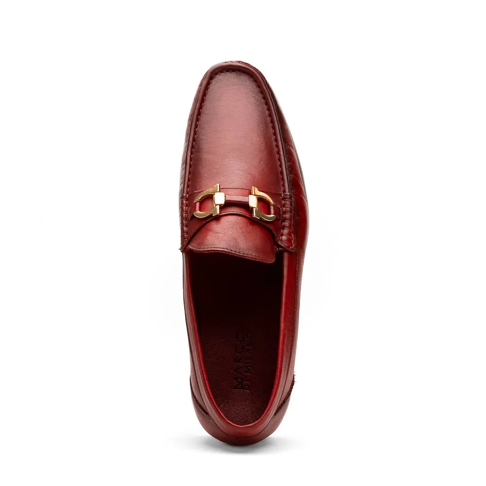 Marco Di Milano Cassarano in Red Calf Leather Loafers