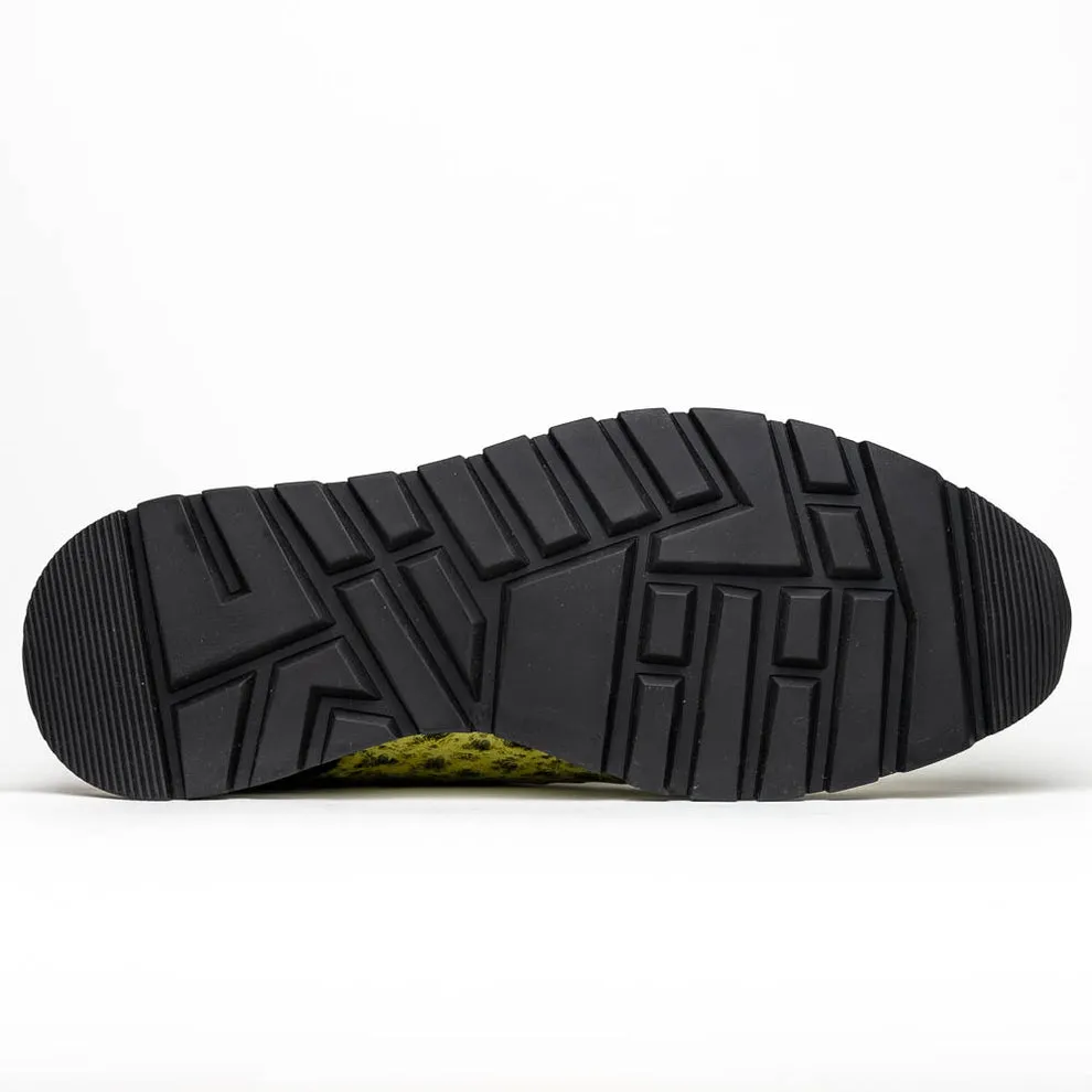 Marco Di Milano Scanno Antique Green Ostrich Quill Sneakers