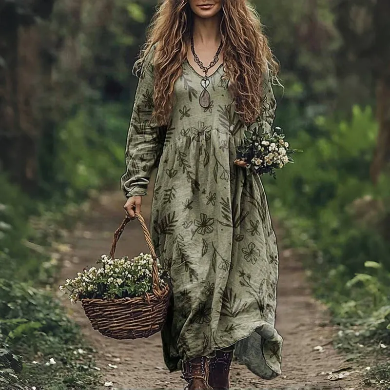 Martha - Vintage Dress with Floral Pattern